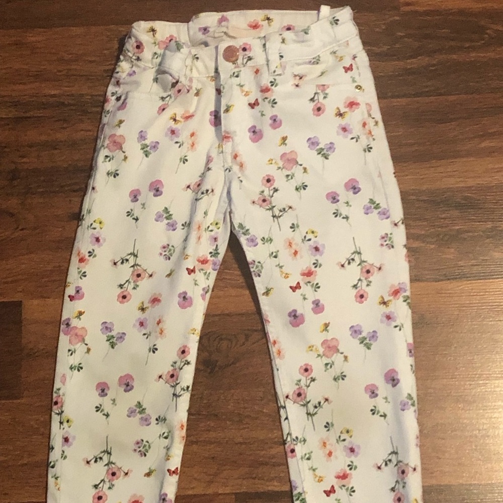 Hollister Kids Floral Jeans - White and Purple